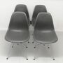 4x Eames DSR Plastic Side Chair Grau  1