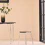 District Chrom Metall und Elm Holz Tisch
 3