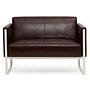ARUBA 2-seater sofa faux leather brown 0
