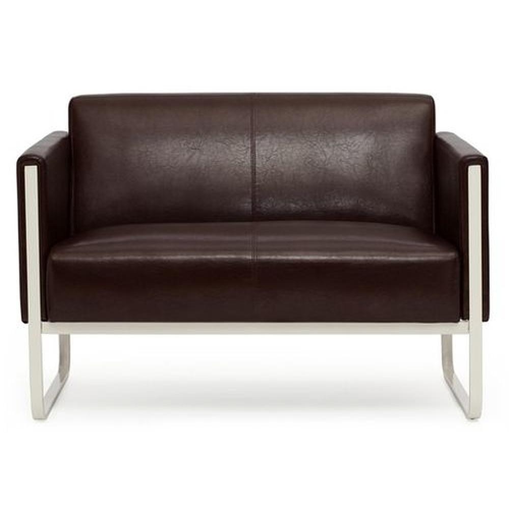 ARUBA 2-seater sofa faux leather brown 0