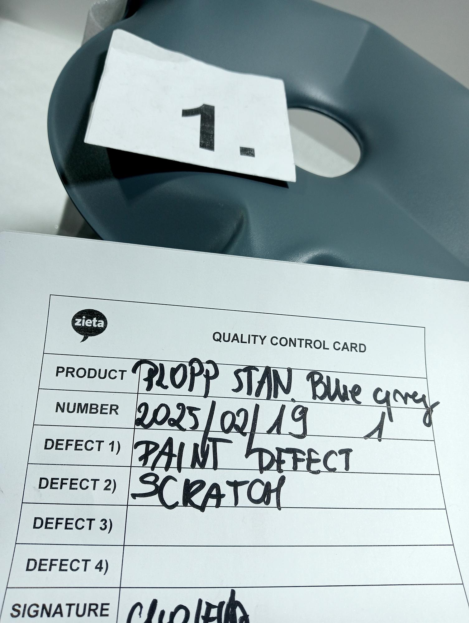 Plopp Standard stool Steel Blue-gray RAL 7031 Matte 5