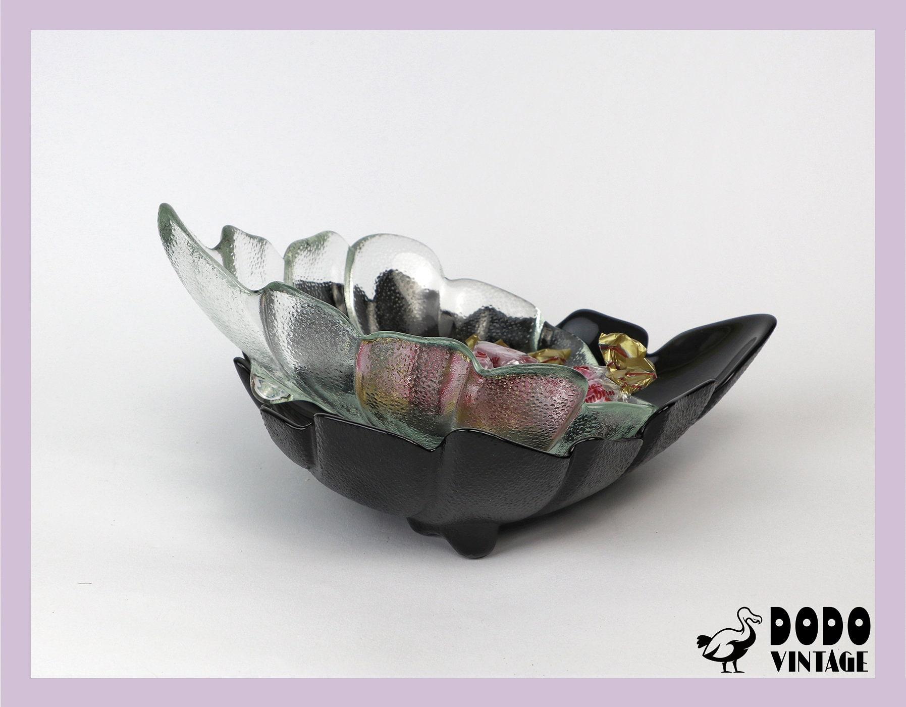 2x Vintage bowl glass 1980s 1