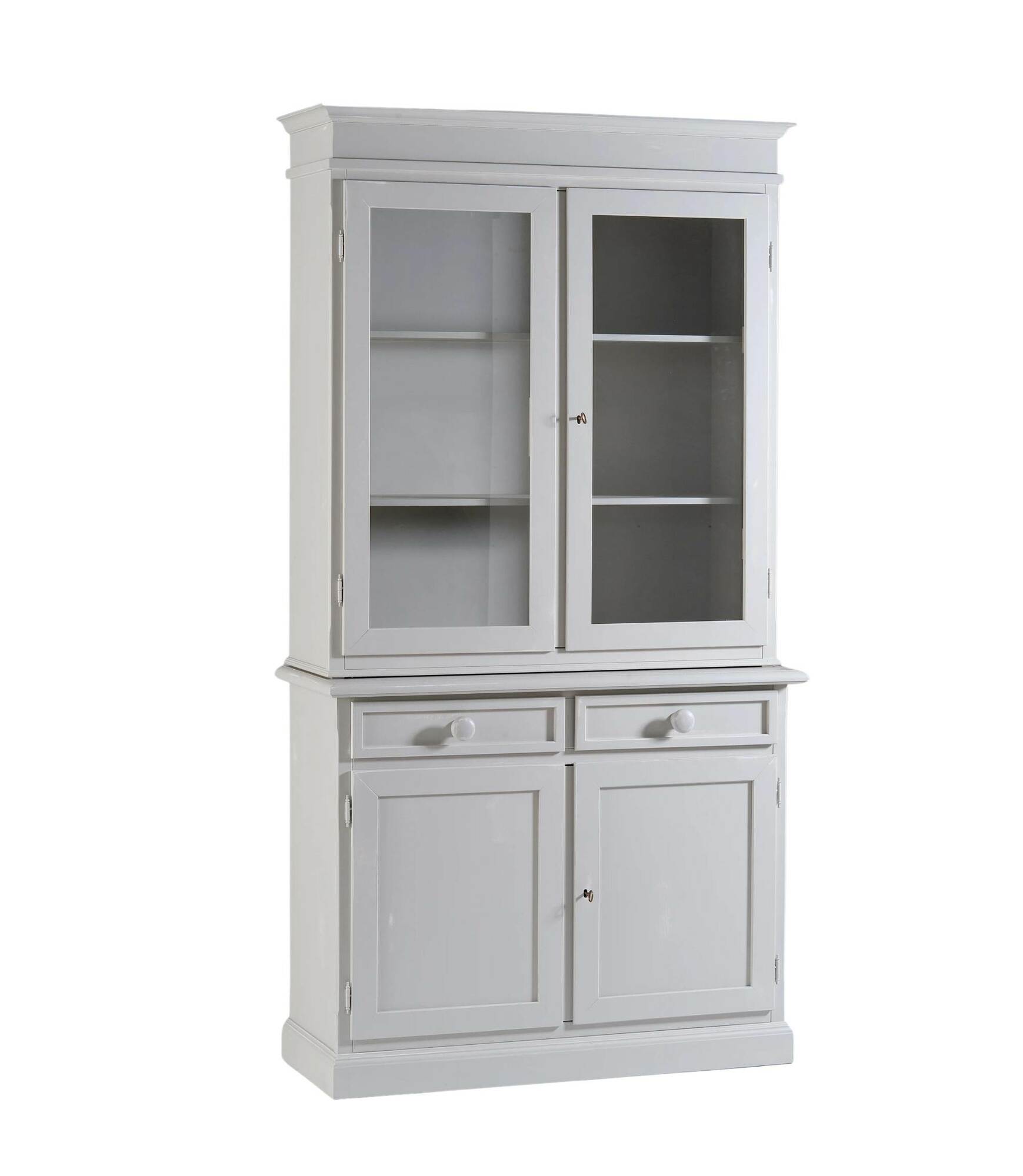 Italienische Schrankvitrine Glas Massivholz 3