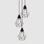 3-light pendant lamp iron black 0