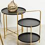 2x Avento Set aus zwei schwarz-goldenen Beistelltischen
 0