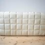 Vintage Michel Ducaroy Kashima Sofa 2-Sitzer Leder Weiß 3