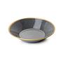 Geschirrset 16-tlg. Porzellan Schwarz Gold 4 Personen 4