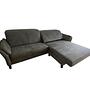 Ecksofa mit verstellbarem Longchair Anthrazit 1