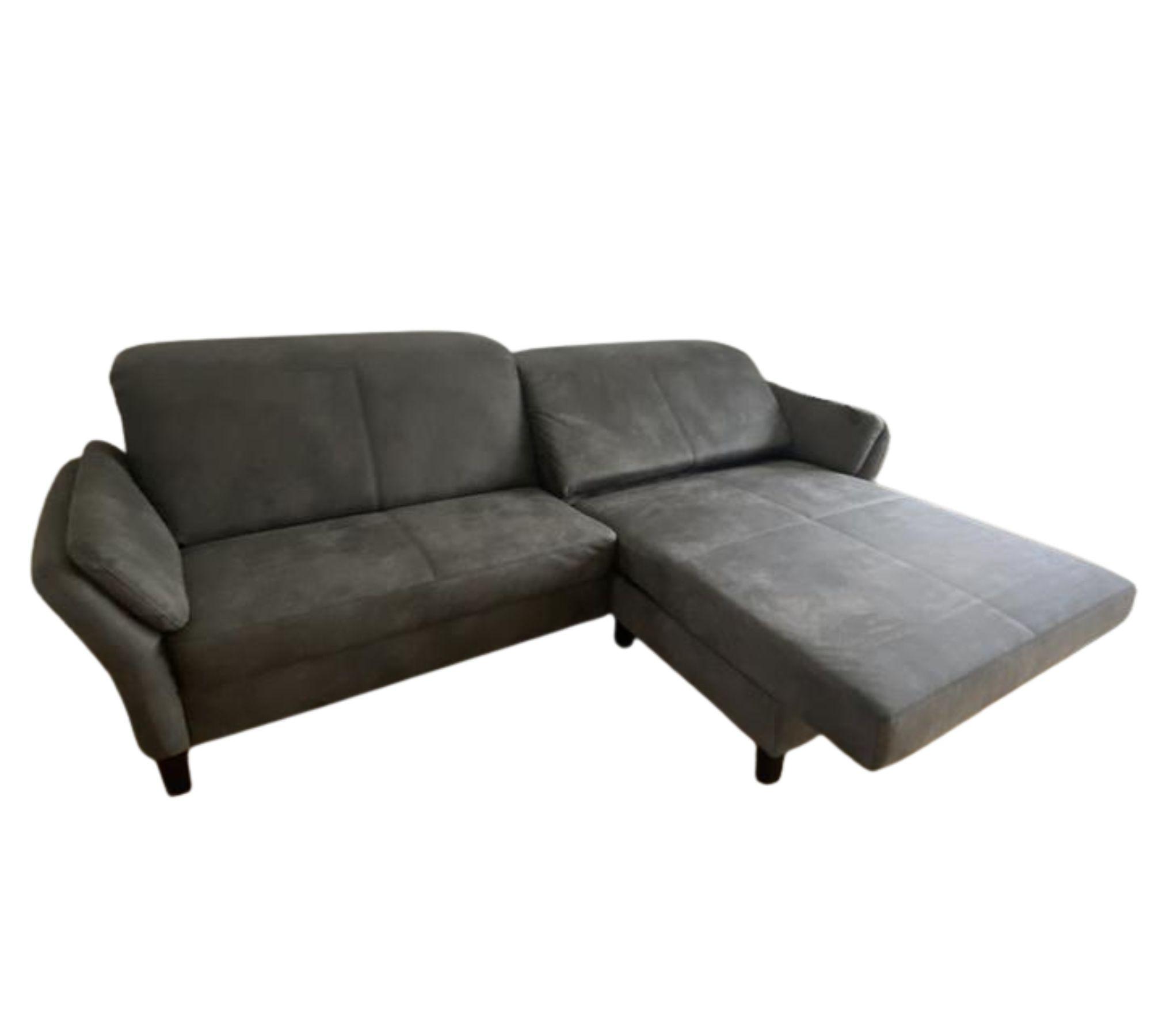 Ecksofa mit verstellbarem Longchair Anthrazit 1