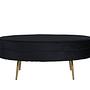 Otto Pouf Brass Velvet Black 0