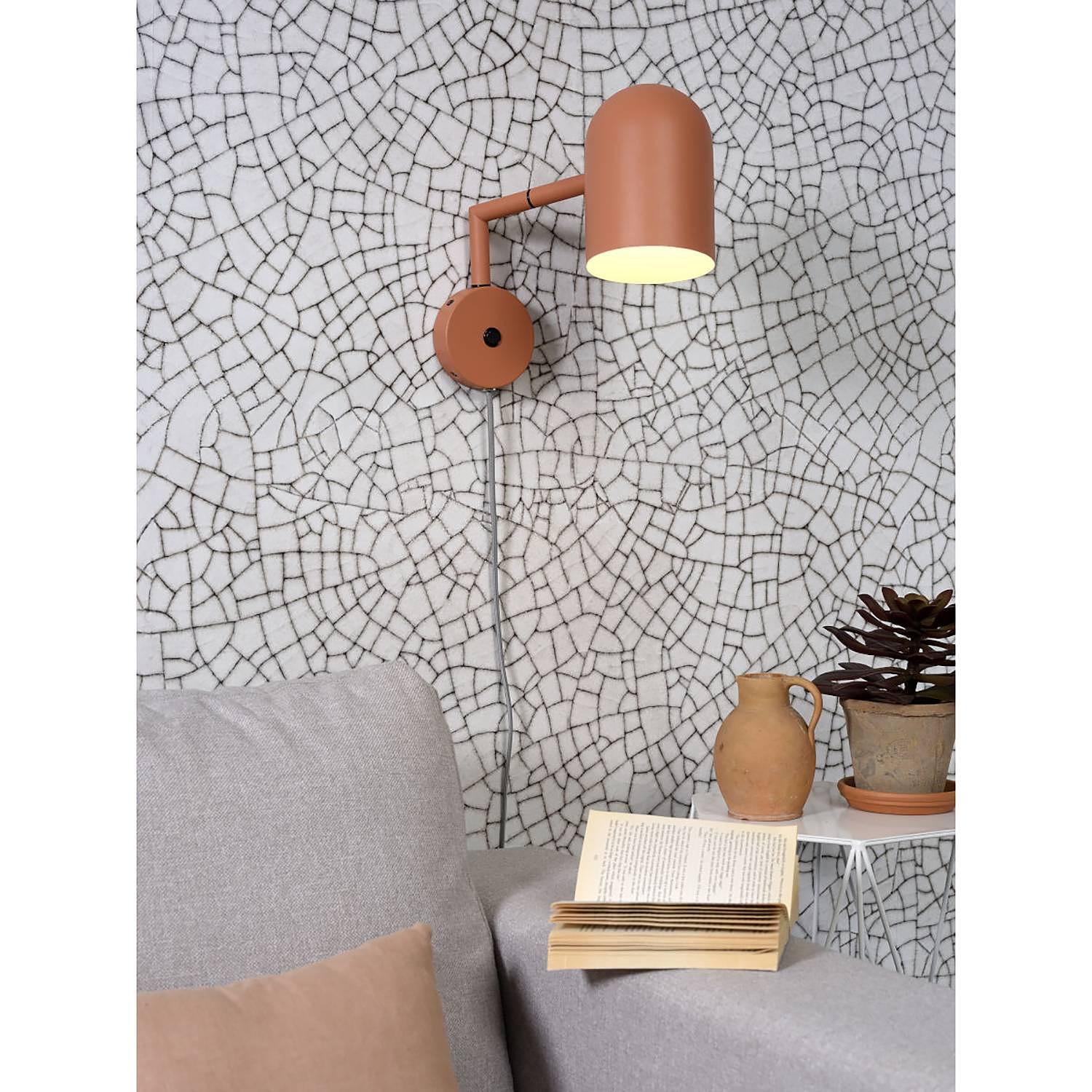 1-Flammig Wandleuchte Marseille Eisen Terracotta 3