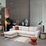Modern sofa chaise lounge left white 1