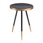 Round side table marble steel 0