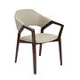 Dining chair faux leather gray 0