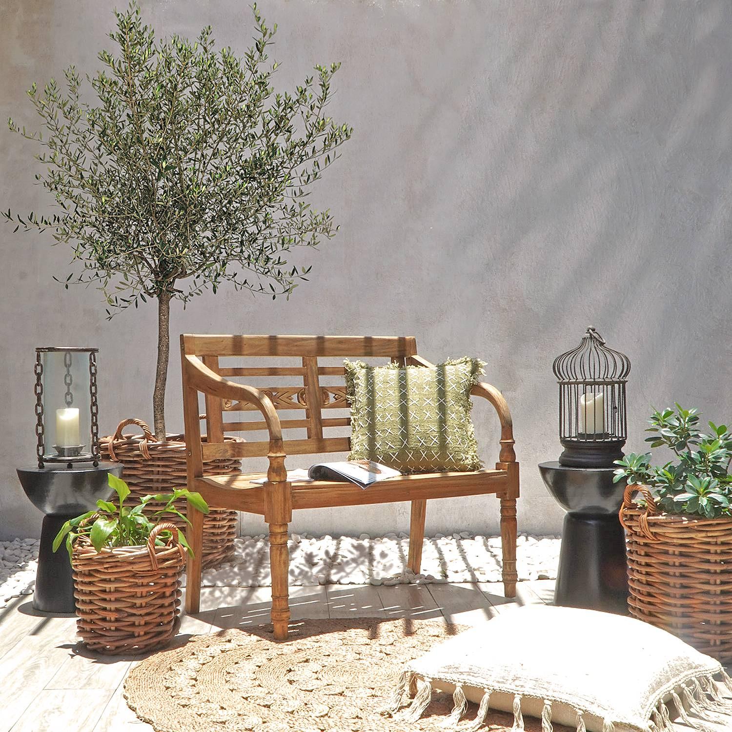 Garden Bench Moyo Mahogany Solid Brown 2