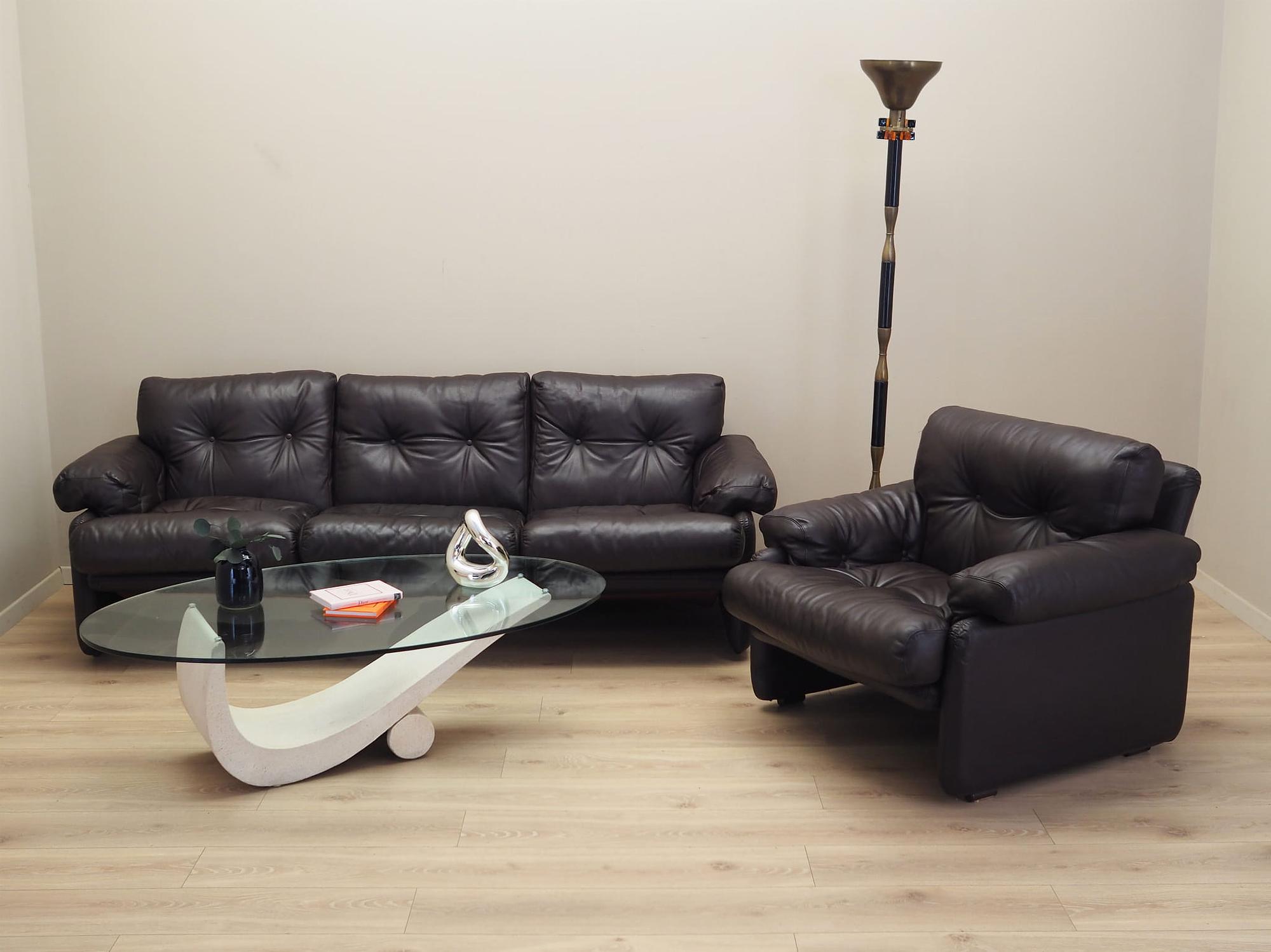 Coronado Living Room Set Leather 1960s 1