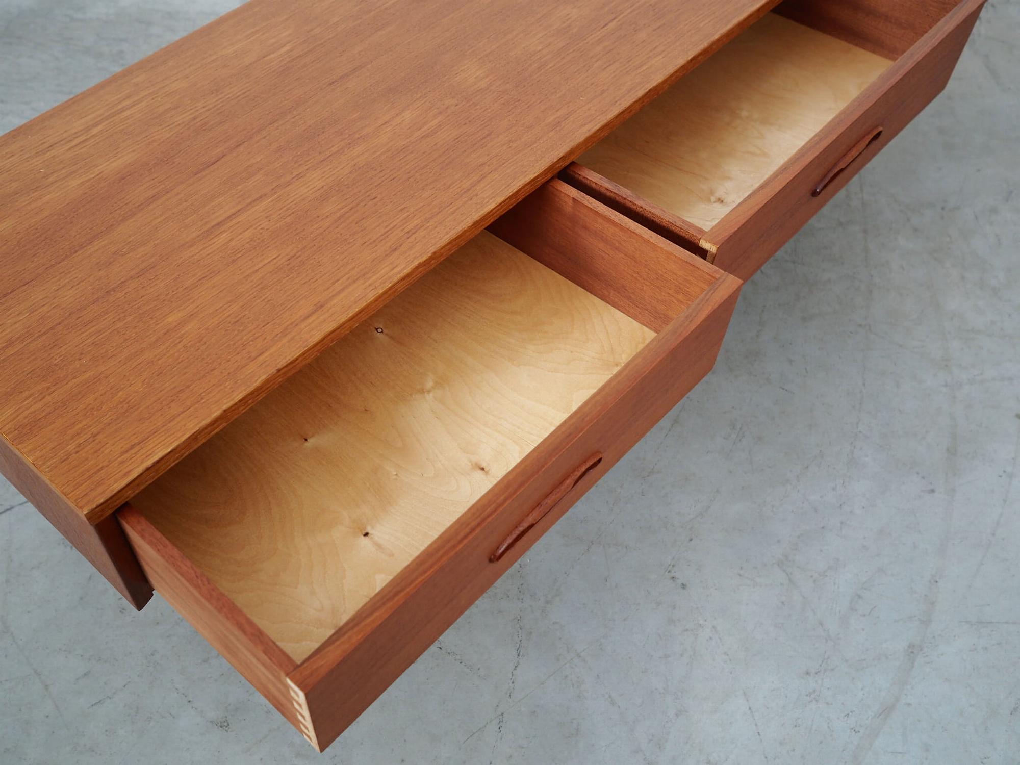 Lowboard Teak wood 1960s 8
