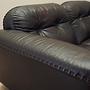 2-Sitzer Sofa Leder Dunkelbraun 1970er Jahre 7