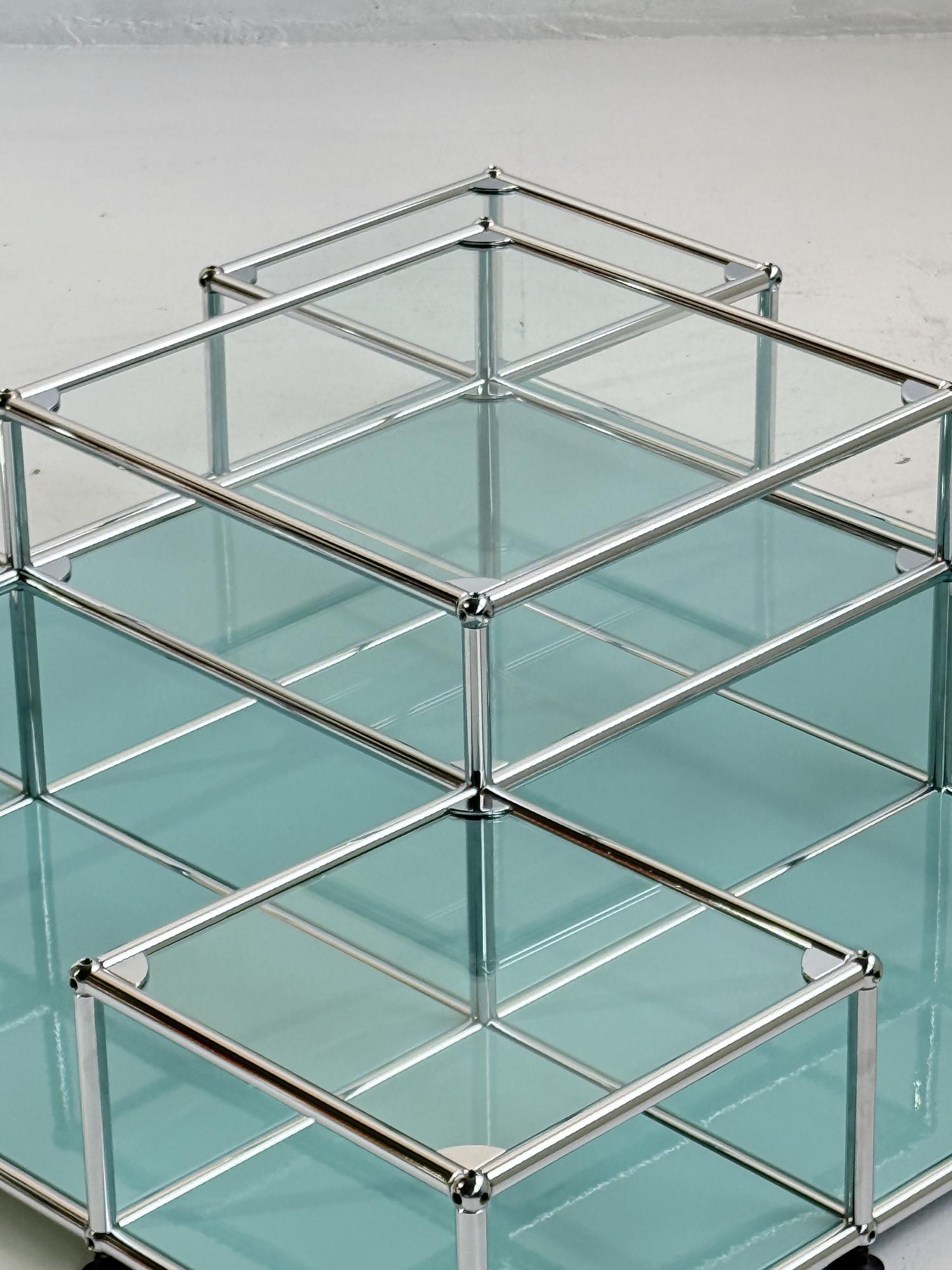 Modularer Couchtisch Chromstahl 3