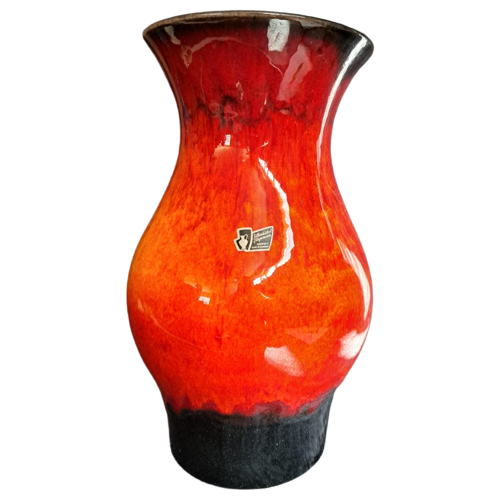 Vintage Vase Keramik Orange 0