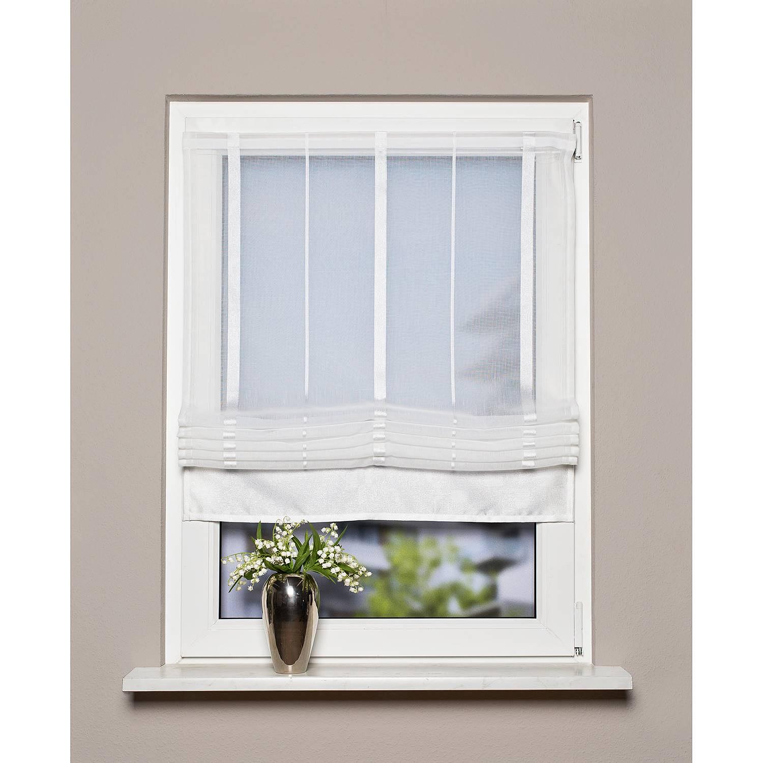 Raffrollo Elis Polyester Weiß 100 x 140 cm 2