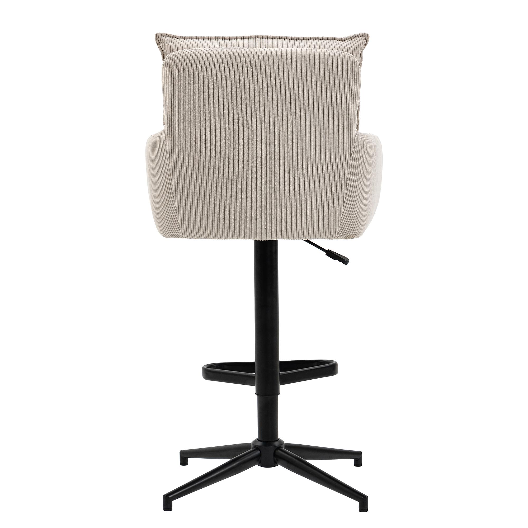 Bar stool DIDRIP Set of 2 Height Adjustable Beige 4
