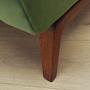 Vintage Sessel Samt Holz Grün 1970er Jahre 12