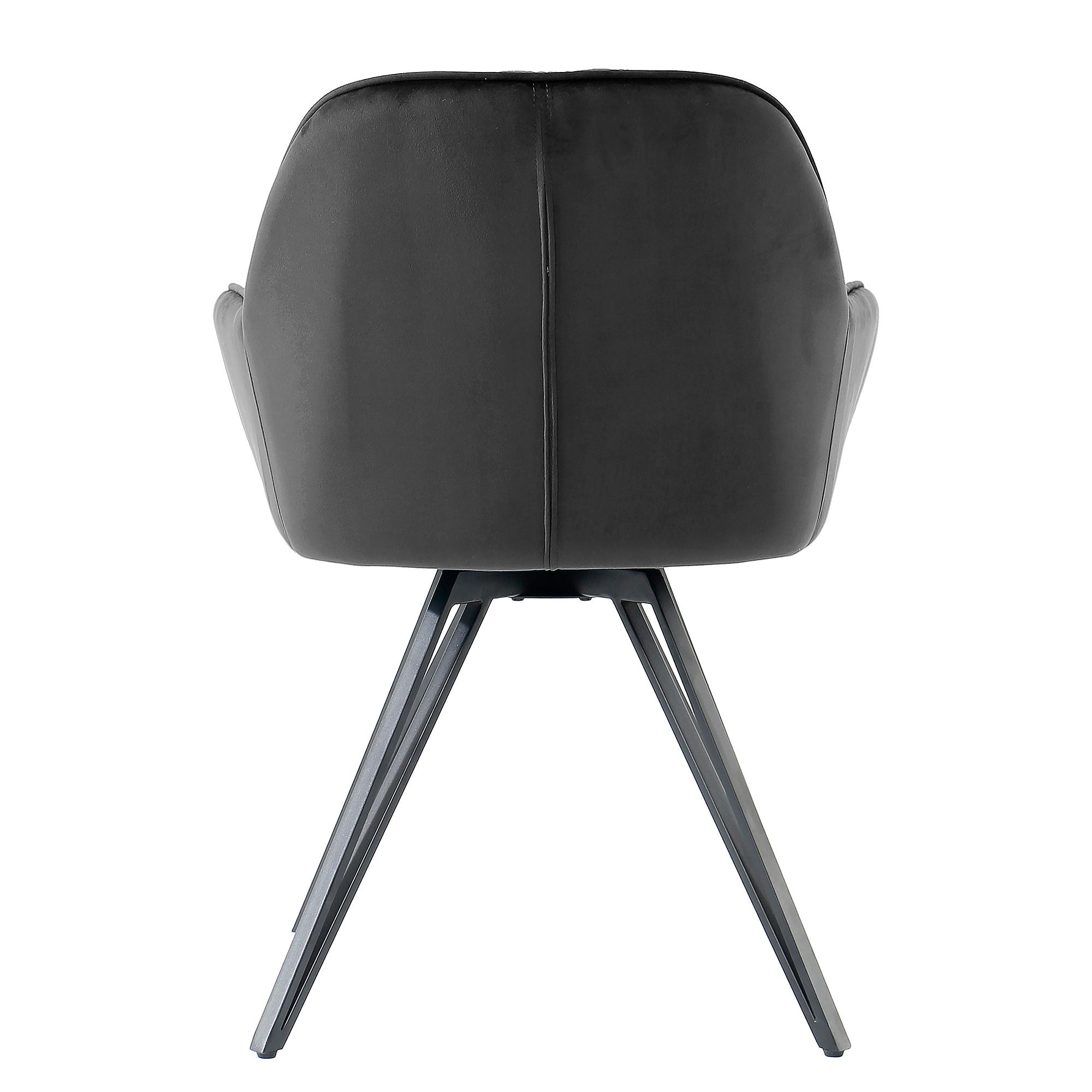 Drehbarer Armlehnenstuhl COIS 2er Set Dunkelgrau 2