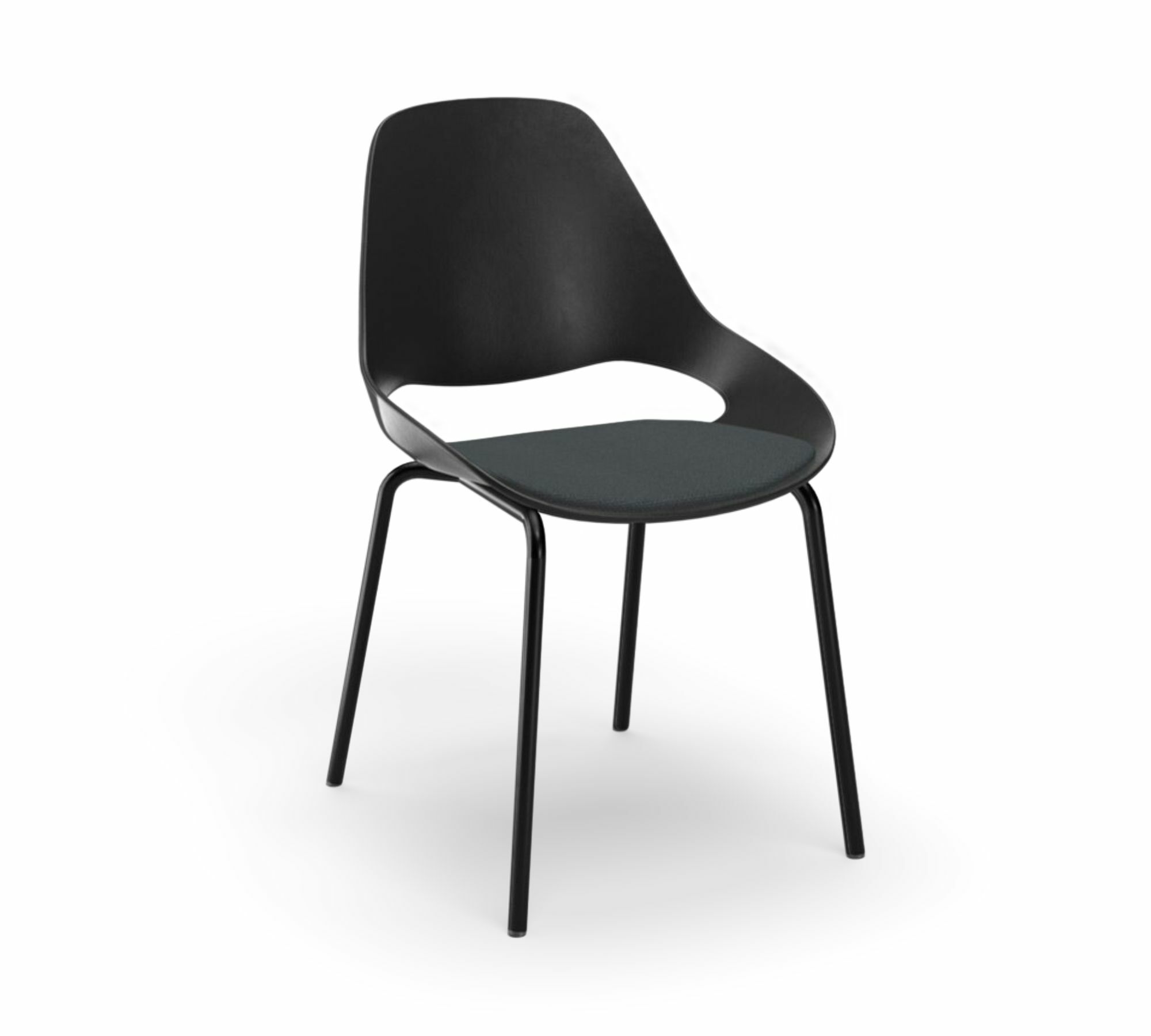 FALK Stuhl Aluminium Pulverbeschichtet Kunststoff Dunkelgrau 0