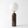 Table Lamp Onara Opal Glass / Marble 1-Light Brown 4