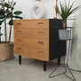 Vintage chest of drawers wood beige 1970s 3