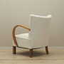 Vintage armchair oak wood textile cream 1950s 3