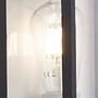 Flush wall light clear glass aluminum black 3