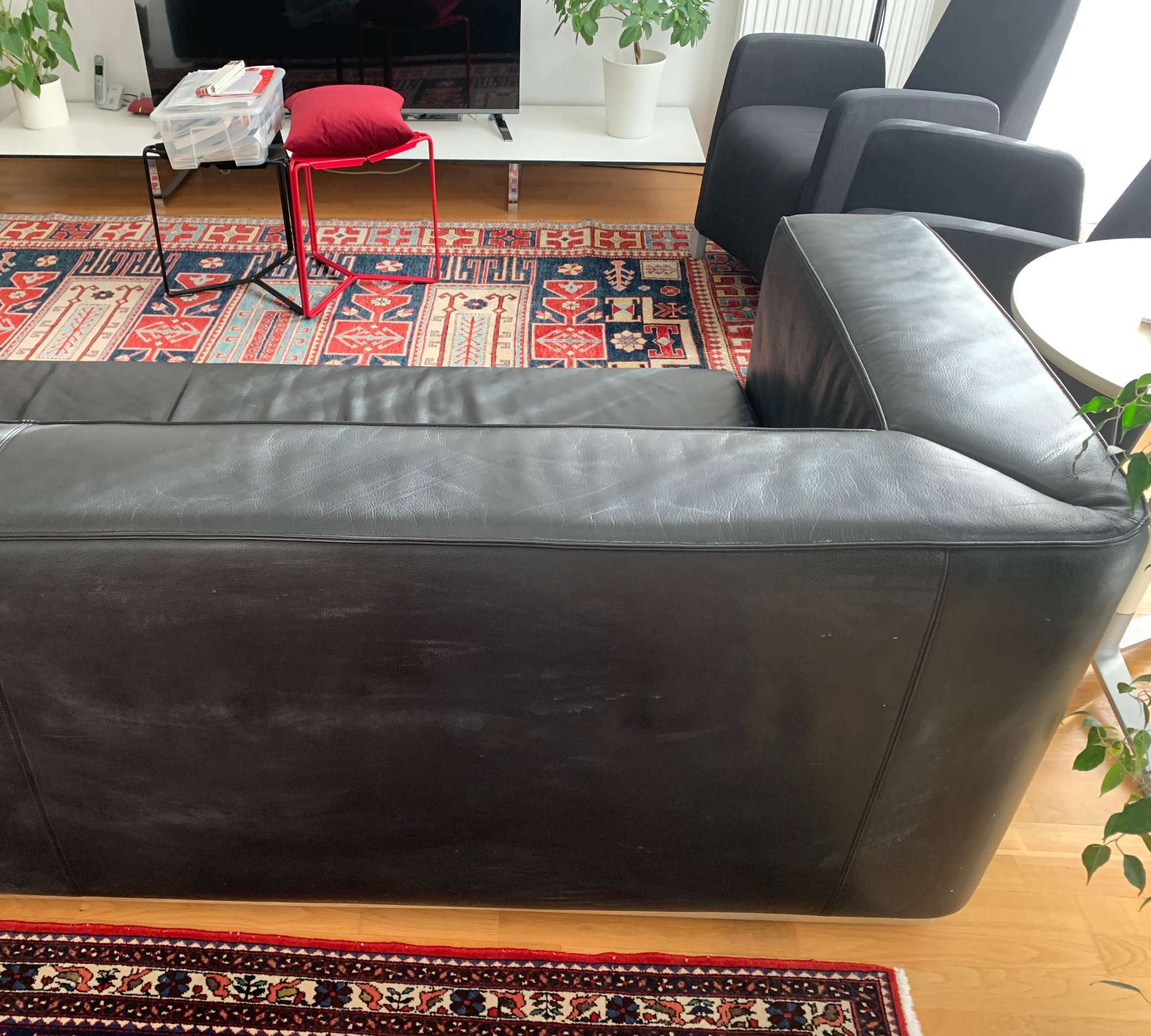 Cassina Ledersofa Schwarz 1