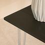 District Chrom Metall und Elm Holz Tisch
 1