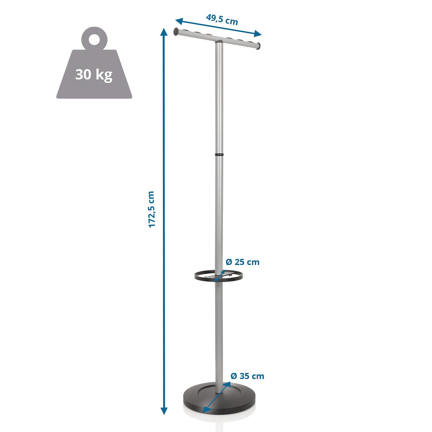 SPACE I Coat rack metal silver 4