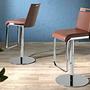 Swivel Bar Stool Faux Leather Brown 2