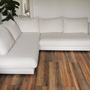 Tribeca Ecksofa Links Stoff Weiß Creme 0
