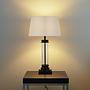 Pedestal table lamp steel black 2