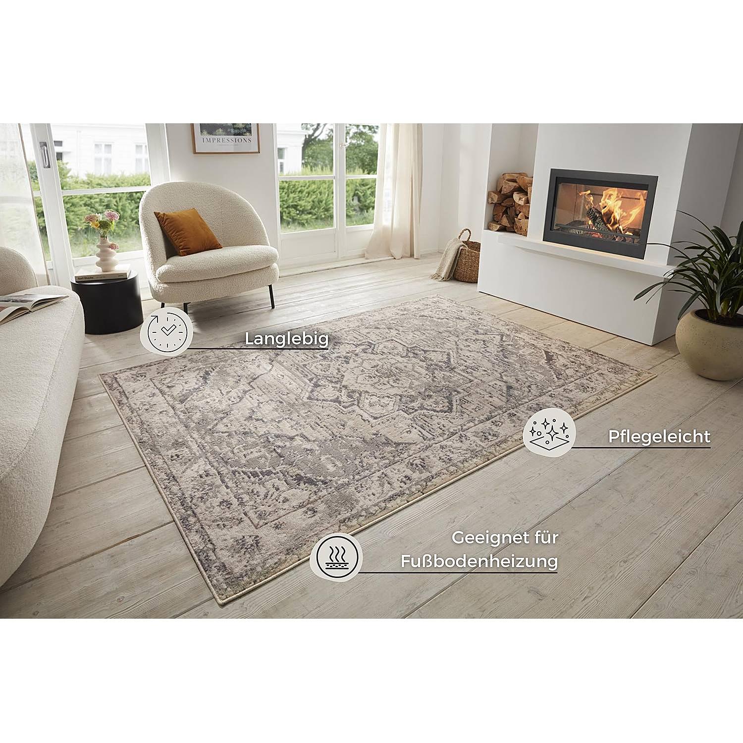 Sand Kurzflorteppich Beige 80 x 120 cm 4