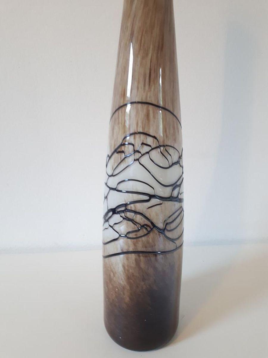 Vintage Vase Glas Braun 3