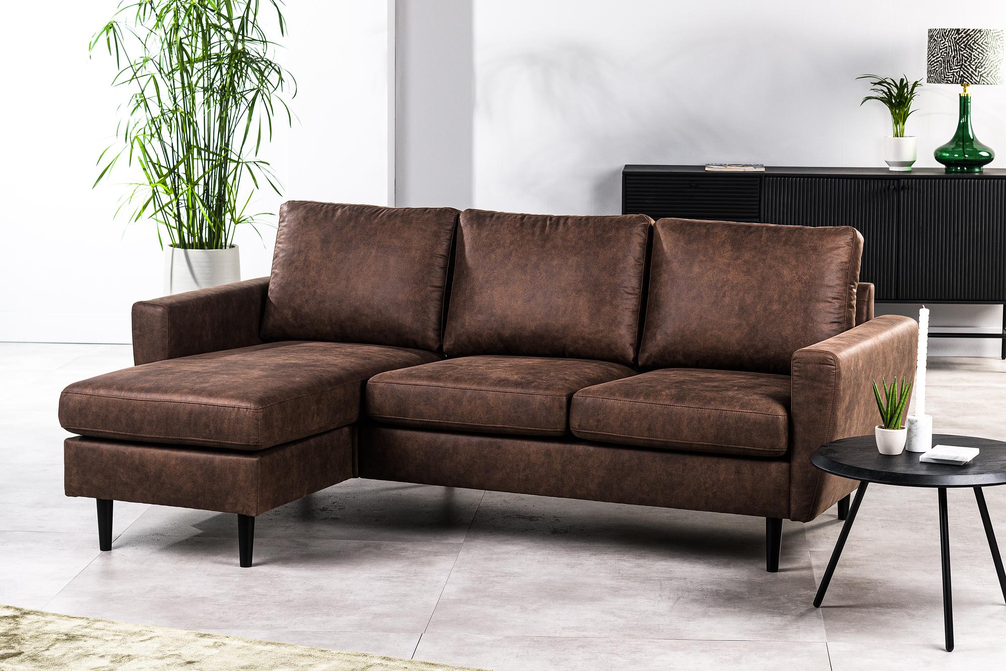 Sofa 3-Seater Chaiselongue Left Right Savannah Brown 0