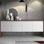 Sideboard Nussbaumholz Weiß 0