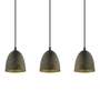 Pendant light 3-light steel brown 0