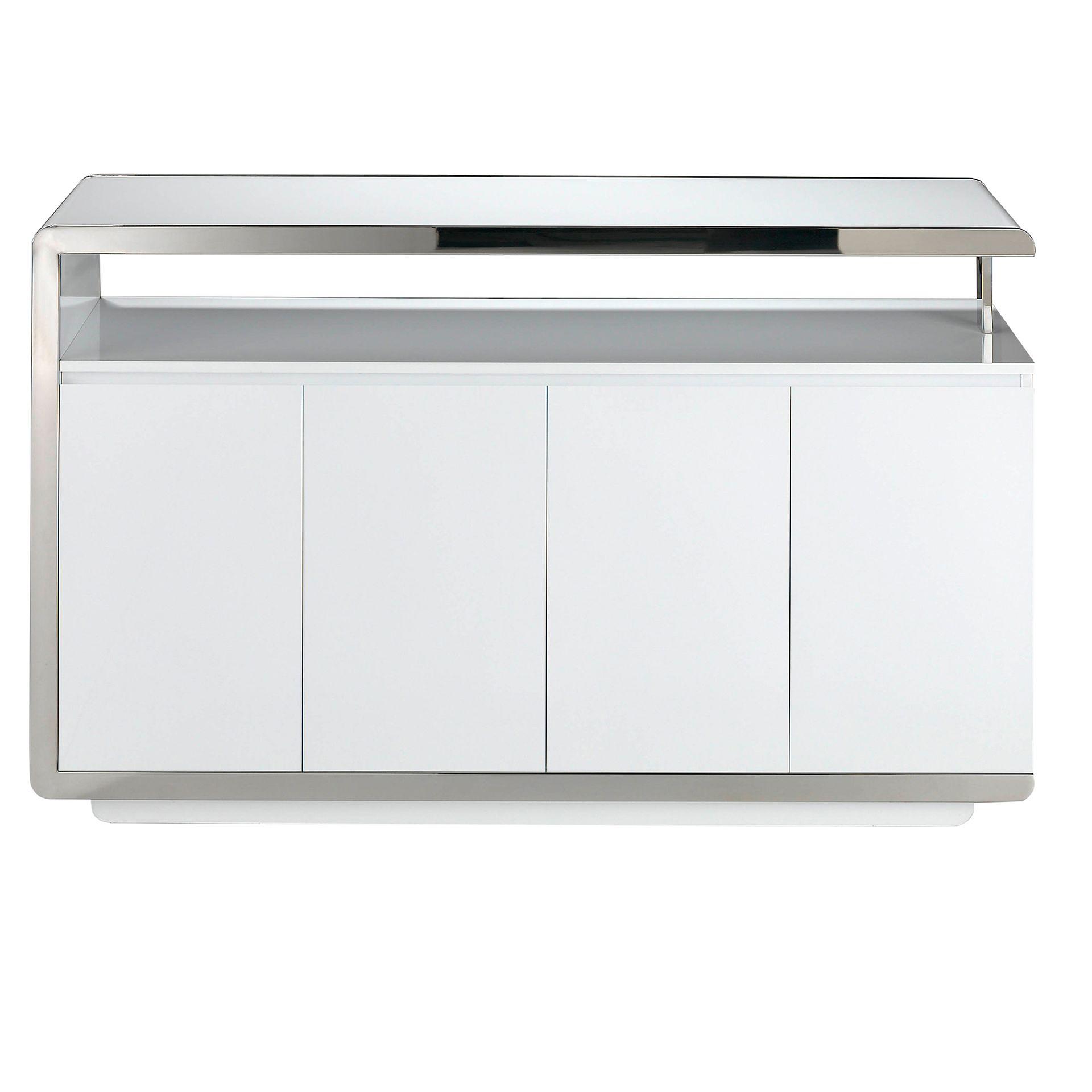 3055 Sideboard Verchromter Stahl Weiß 4