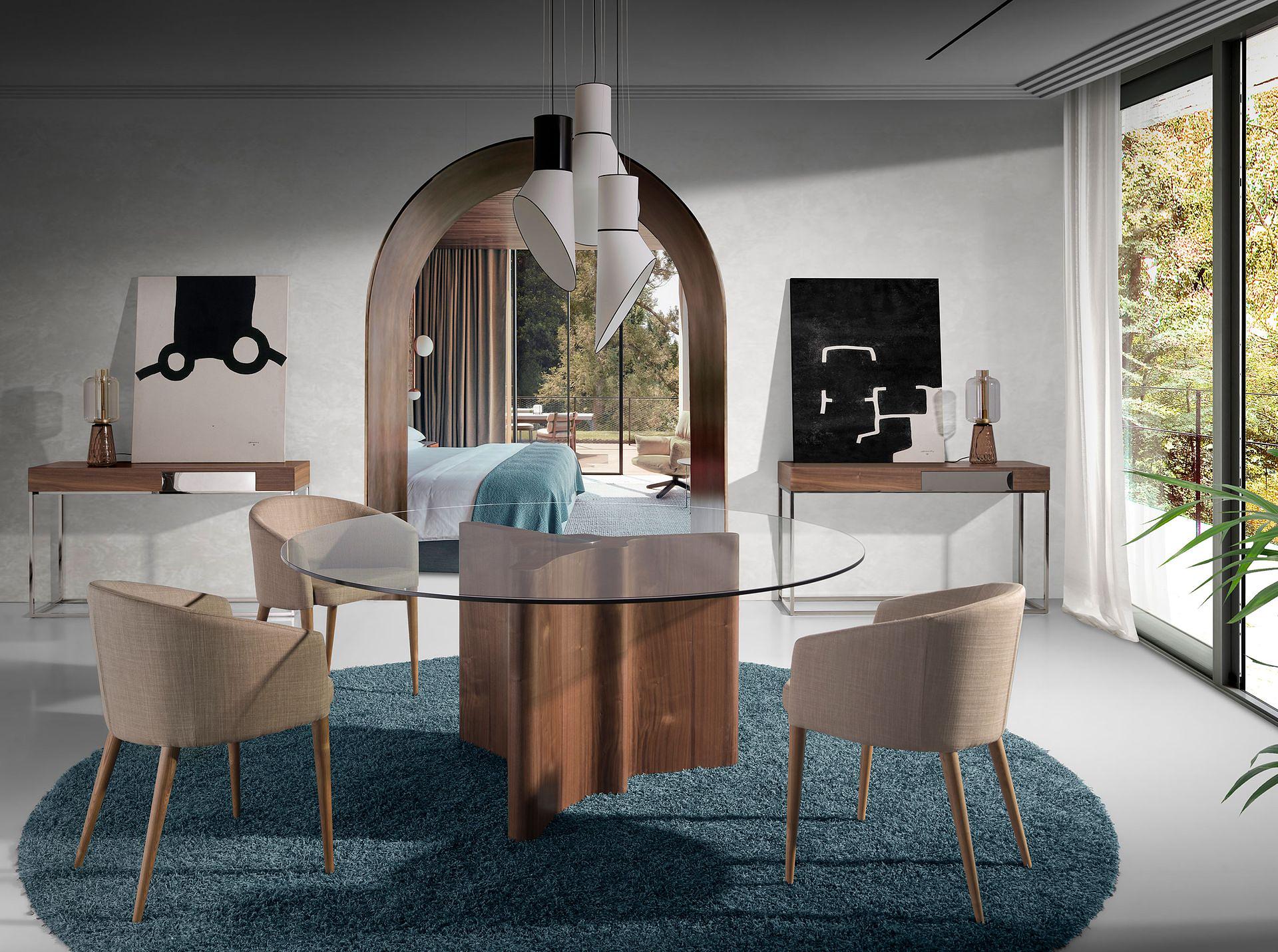 Sedia da pranzo Spagna Tessuto Beige 2