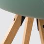 " -> "Mint grey".

    Final check on "Armrest shell chair":
    Armrest (Armlehnen)
    Shell chair (Schalenstuhl)
    With (mit)
    Seat cushion (Sitzkissen)
    Mint grey (Mintgrau)

    This is perfect.

    One last check: "Return only the translated text with no preamble 5