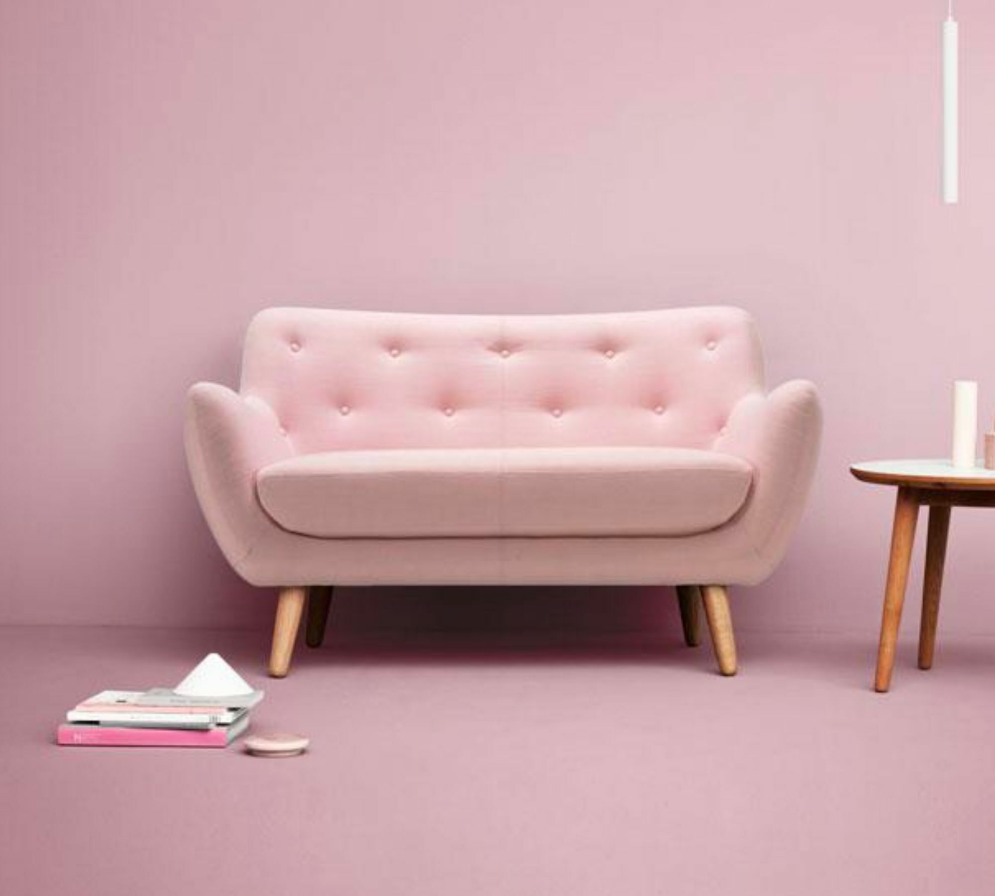 Herman Sofa 2-Sitzer Forest Rosa 0