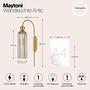 Antic Wandleuchte Farbglas Metall 1-flammig 3