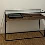 Console Helix Wood with glass top Brown 1